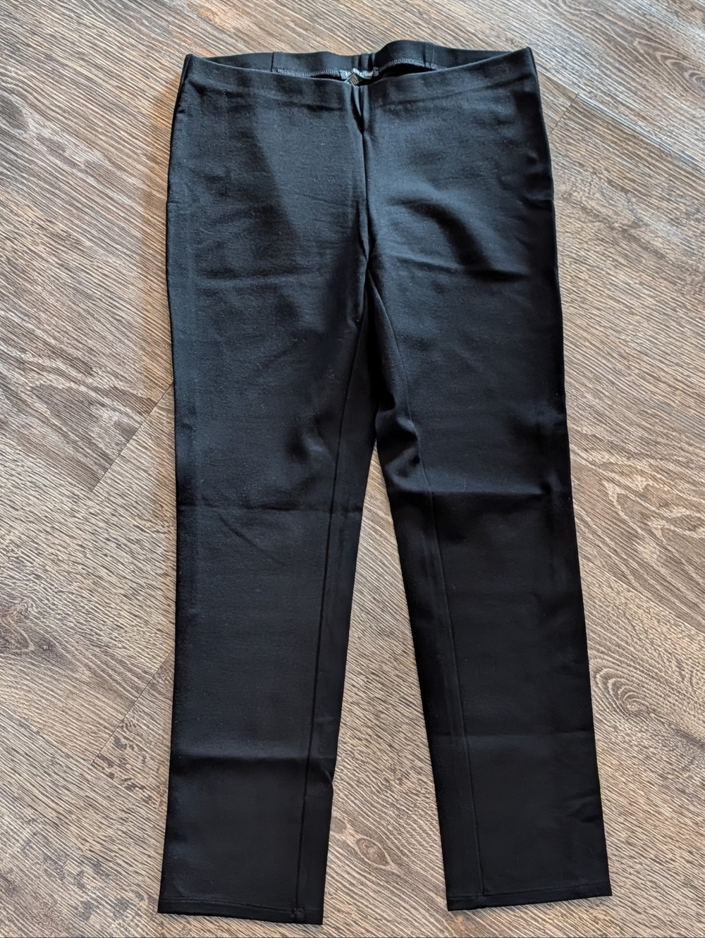 EILEEN FISHER black ponte knit pull on pants P M